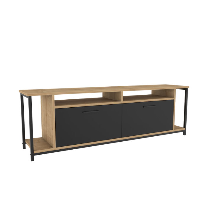 Hanah Home Omar Soporte de TV Roble y Negro Hanah Home Omar Soporte de TV Roble y Negro